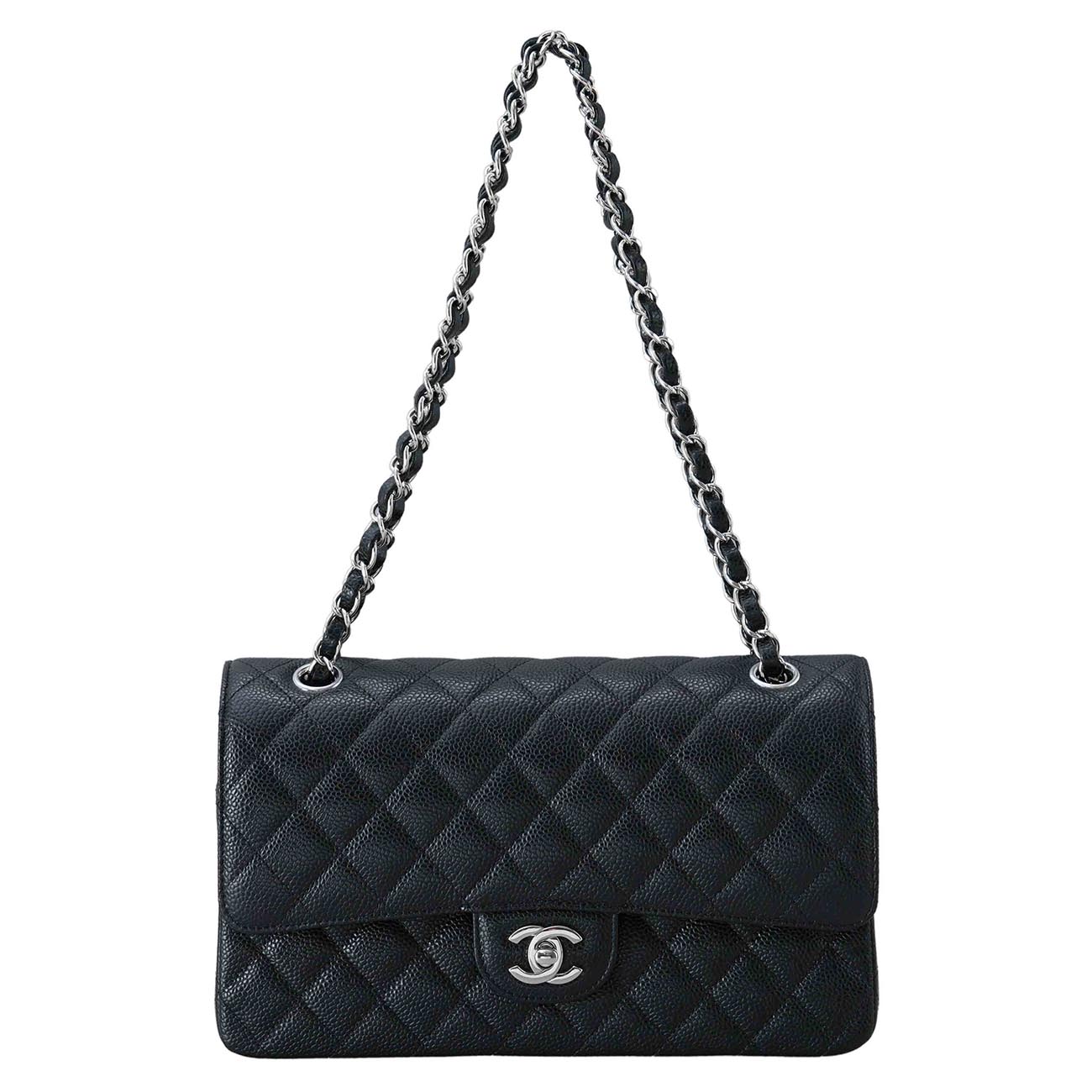CHANEL(USED)샤넬 A01112 캐비어 클래식 미듐 플랩백